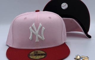 New York Yankees Pink Scarlet Walnut UV 59Fifty Fitted Hat by MLB x New Era