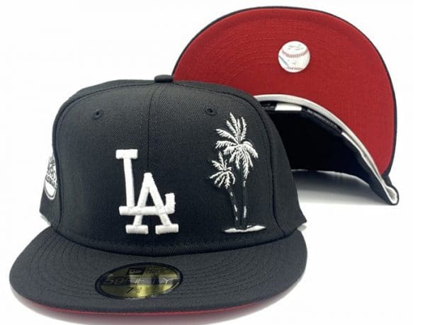 Los Angeles Dodgers Black Palm Tree 1980 ASG 59Fifty Fitted Hat by MLB ...
