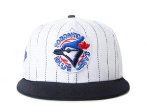 Toronto Blue Jays Pinstripe 59Fifty Fitted Hat by MLB x New Era Front