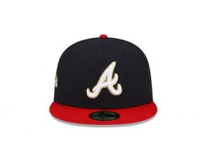 Atlanta Braves Gold 2021 World Series Championship 59Fifty Fitted Hat by MLB x New Era Front