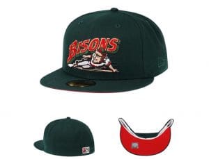 Buffalo Bisons Wheat And Dark Green 59Fifty Fitted Hat by MiLB x New Era Green