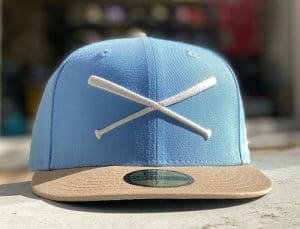Crossed Bats Logo Sky Blue 59Fifty Fitted Hat by JustFitteds x New Era