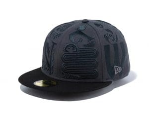Eric Elms 59Fifty Fitted Hat Collection by Eric Elms x MLB x New Era Gray