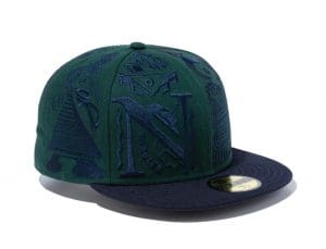 Eric Elms 59Fifty Fitted Hat Collection by Eric Elms x MLB x New Era Green