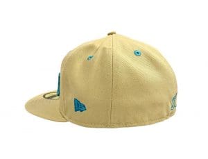 Hawaii Vegas Gold Teal 59Fifty Fitted Hat by 808allday x New Era Left