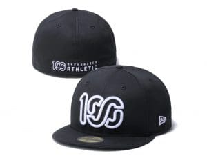ONEHUNDRED ATHLETIC 100 Logo 59Fifty Fitted Hat by ONEHUNDRED ATHLETIC x New Era Black