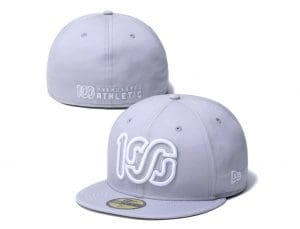 ONEHUNDRED ATHLETIC 100 Logo 59Fifty Fitted Hat by ONEHUNDRED ATHLETIC x New Era White