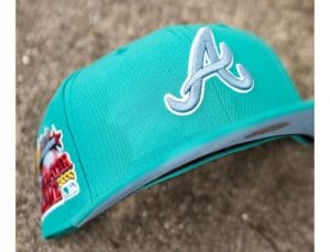 Atlanta Braves 2000 ASG Sky Teal 59Fifty Fitted Hat by MLB x New Era Front
