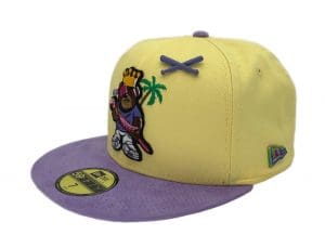 Bear Logo Yellow 59Fifty Fitted Hat by JustFitteds x New Era Left