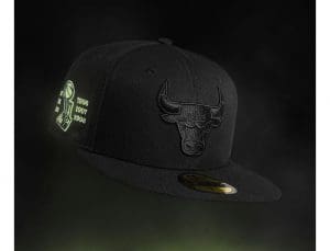 Leaders 1354 Blackout 59Fifty Fitted Hat Collection by MLB x NBA x New Era Bulls