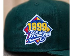 New York Yankees 1999 World Series Forest Green 59Fifty Fitted Hat by MLB x New Era Patch