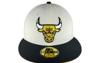 Chicago Bulls Chrome Black Gold 59Fifty Fitted Hat by NBA x New Era