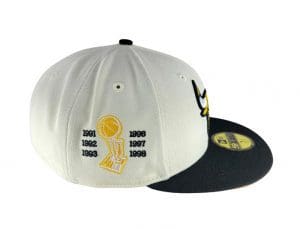 Chicago Bulls Chrome Black Gold 59Fifty Fitted Hat by NBA x New Era Side