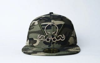 OctoSlugger Dark Woodland Camo Ripstop 59Fifty Fitted Hat by Dionic x New Era