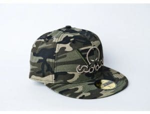 OctoSlugger Dark Woodland Camo Ripstop 59Fifty Fitted Hat by Dionic x New Era Front