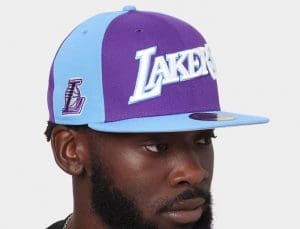 Los Angeles Lakers NBA Authentics City Edition Purple 59Fifty Fitted Hat by NBA x New Era Right