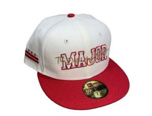 Major Arch TDOC Script Chrome Red 59Fifty Fitted Hat by Major x New Era