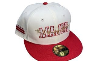 Major Arch TDOC Script Chrome Red 59Fifty Fitted Hat by Major x New Era