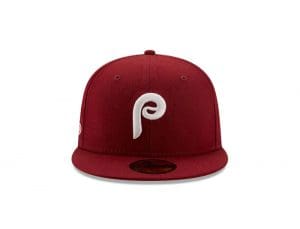 Philadelphia Phillies 1980 Logo History Maroon 59Fifty Fitted Hat by MLB x New Era Front