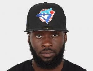 Toronto Blue Jays 1993 World Series Black Grey 59Fifty Fitted Hat by MLB x New Era Front