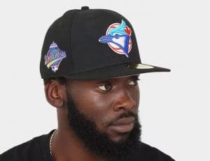 Toronto Blue Jays 1993 World Series Black Grey 59Fifty Fitted Hat by MLB x New Era Patch