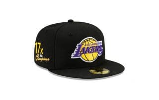 Los Angeles Lakers 17x Champions Black Green Paisley 59Fifty Fitted Hat by NBA x New Era