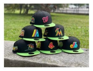 MLB Black And Lime Pack 59Fifty Fitted Hat Collection by MLB x New
