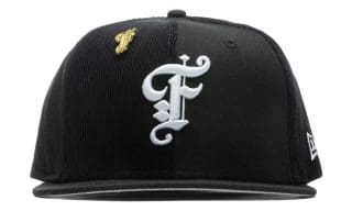 Old English F Multi-Panel Black 59Fifty Fitted Hat by Feature x New Era