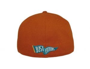 Crossed Bats Logo Rust Teal 59Fifty Fitted Hat by JustFitteds x New Era Back