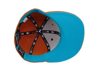 Crossed Bats Logo Rust Teal 59Fifty Fitted Hat by JustFitteds x New Era Bottom