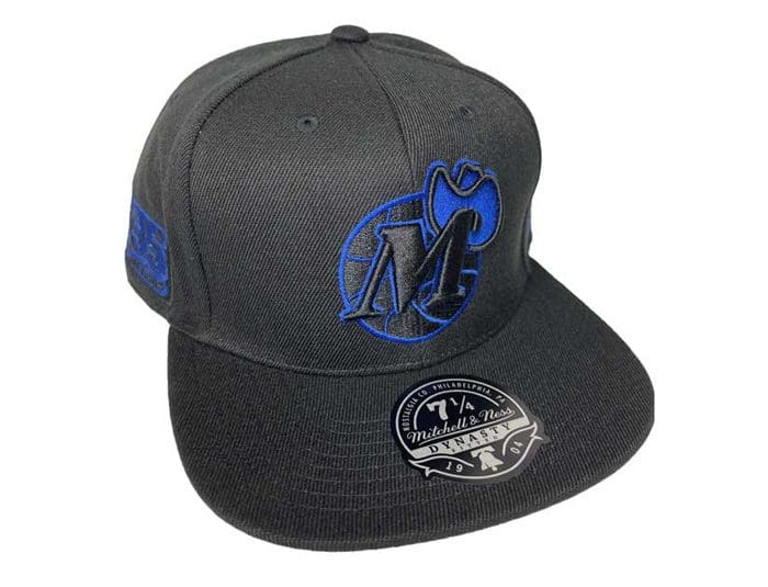 Dallas Mavericks Black Eclipse 35th Anniversary Fitted Hat by NBA x  Mitchell And Ness