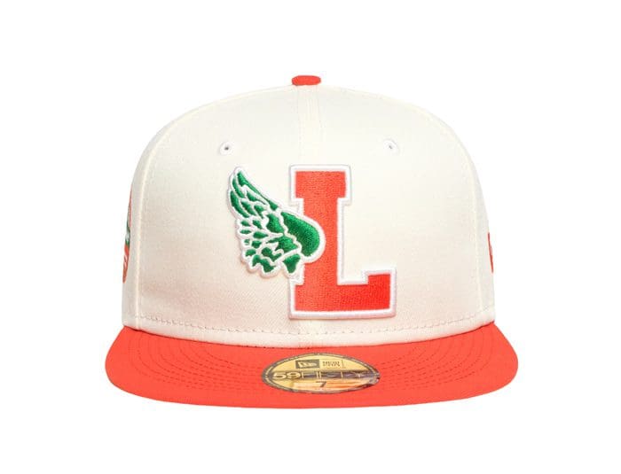 L-Wing Cream Orange Green 59Fifty Fitted Hat by Leaders 1354 x New Era
