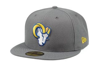 Los Angeles Rams Storm Grey Edition 59Fifty Fitted Hat by NFL x New Era