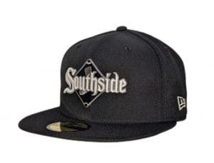 Chicago White Sox City Southside Diamond Black 59Fifty Fitted Hat by MLB x New Era Front