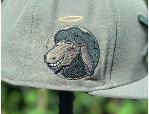 Jack Crossed Bats Logo Repreve Olive 59Fifty Fitted Hat by JustFitteds x New Era Patch Jack Crossed Bats Logo Repreve Olive 59Fifty Fitted Hat by JustFitteds x New Era Patch
