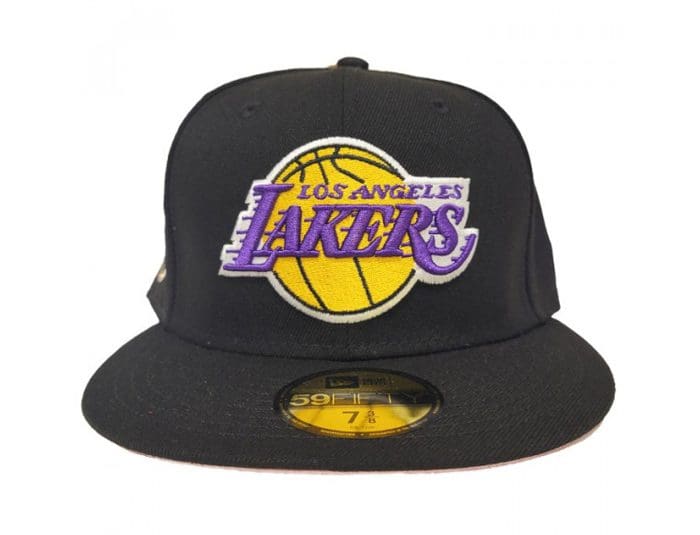 black lakers hat fitted