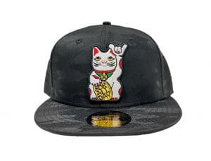 Lucky Cat Black Camo 59Fifty Fitted Hat by 808allday x New Era Front