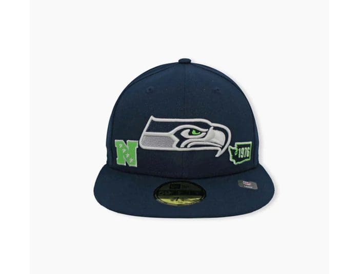 Seattle Seahawks Identity 59Fifty Fitted Hat by NFL x New Era