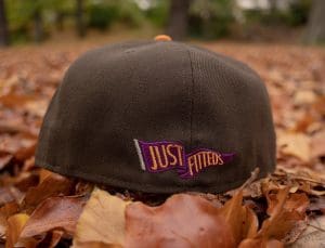 Crossed Bats Logo Purple Chainstitch Walnut Brown 59Fifty Fitted Hat by JustFitteds x New Era Back