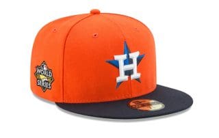 Houston Astros 2022 World Series Orange Navy 59Fifty Fitted Hat by MLB x New Era
