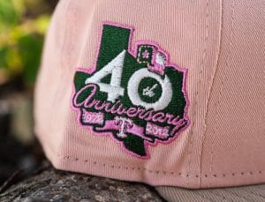 Texas Rangers 40th Anniversary Beige Pine Green 59Fifty Fitted Hat by MLB x New Era Patch