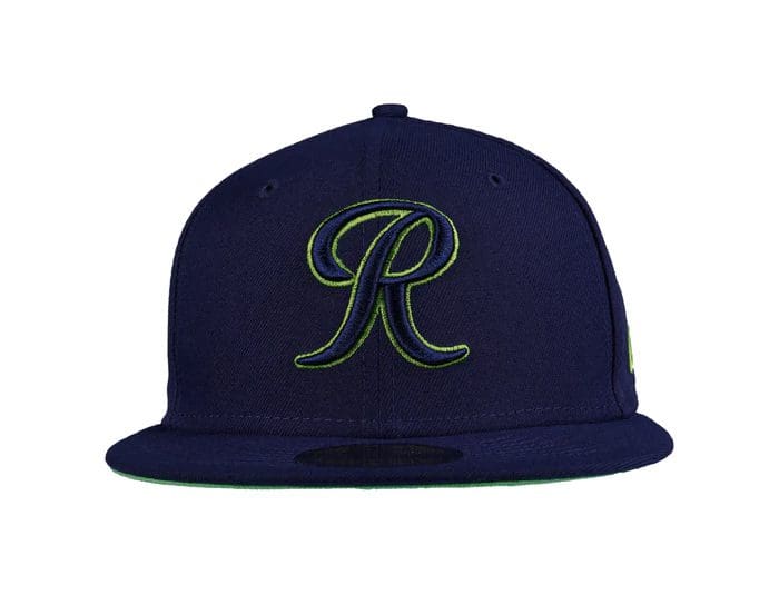 Tacoma Rainiers Navy Lime 59Fifty Fitted Hat by MLB x New Era