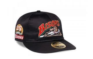 Buffalo Bisons Black Satin Retro Crown 59Fifty Fitted Hat by MiLB x New Era