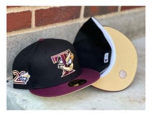 MLB Black And Burgundy Two Tones 59Fifty Fitted Hat Collection by MLB x New Era BlueJays