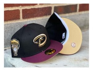 MLB Black And Burgundy Two Tones 59Fifty Fitted Hat Collection by MLB x New Era Diamondbacks