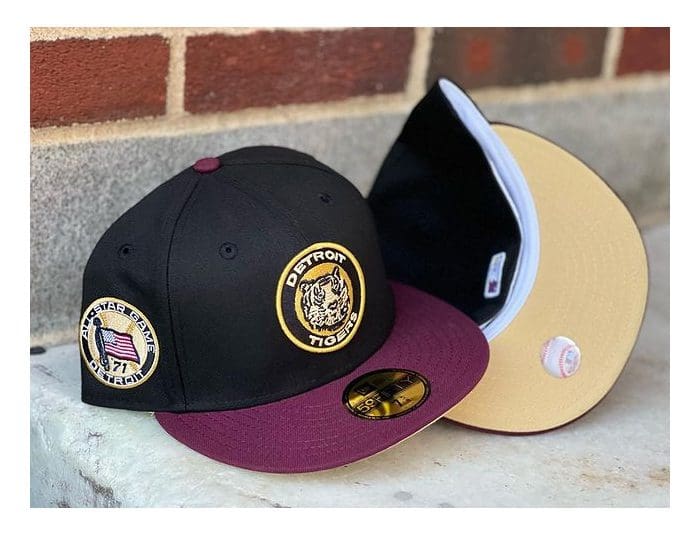 MLB Black And Burgundy Two Tones 59Fifty Fitted Hat Collection by MLB x ...