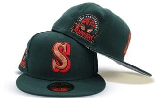 Seattle Mariners 30th Anniversary Dark Green Red 59Fifty Fitted Hat by MLB x New Era