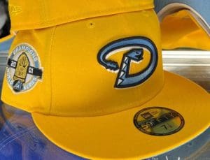 Arizona Diamondbacks 2001 World Series Champions Yellow Sky Blue 59Fifty Fitted Hat by MLB x New Era Front