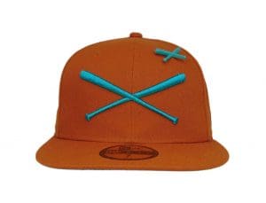 Crossed Bats Logo Burnt Orange 59Fifty Fitted Hat by JustFitteds x New Era