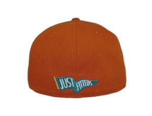 Crossed Bats Logo Burnt Orange 59Fifty Fitted Hat by JustFitteds x New Era Back